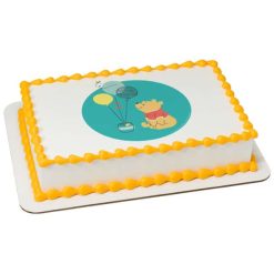Kids and Character Cakes-Disney Baby Winnie the Pooh 1st Birthday PhotoCake Edible Image #20980