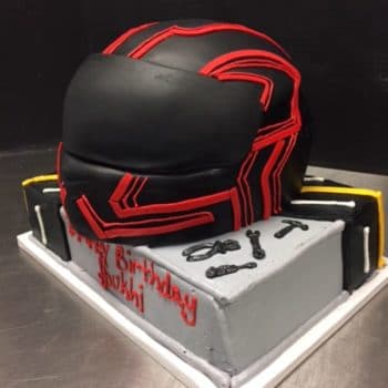 helmet cake