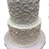 two tiered wedding cake