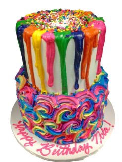 rainbow birthday cake