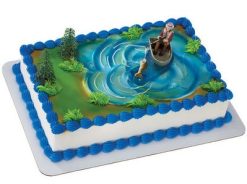 Birthday Cake-Fisherman with Action Fish-16334