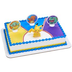 Kids and Character Cake-Pokemon Light Up Pikachu DecoSet #3827