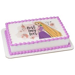 Kids and Character Cake-Disney Princess Rapunzel Best Day Ever PhotoCake Edible Image #26895