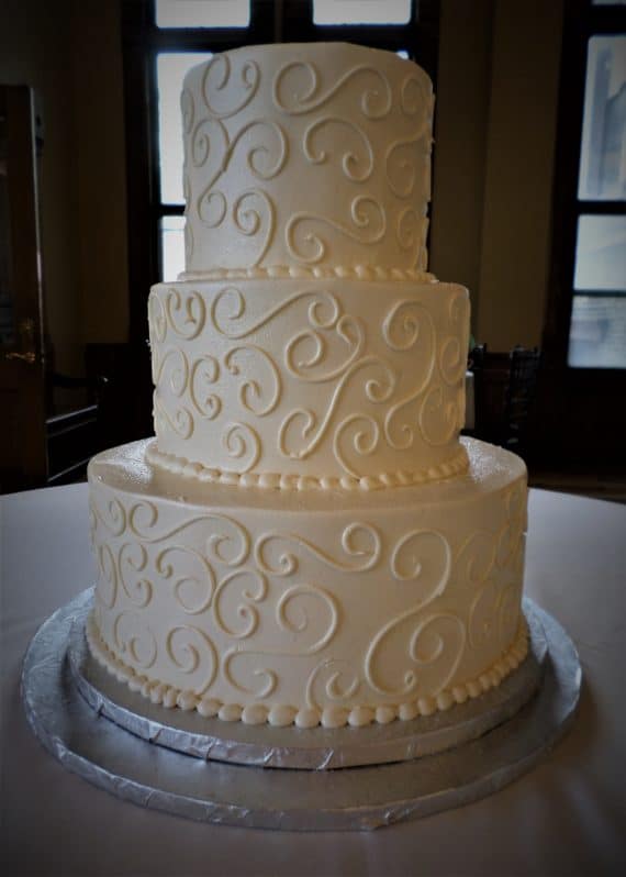 textured design tiered cake