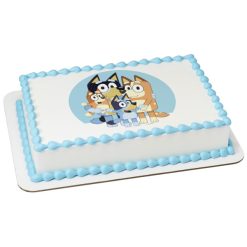 Kids and Character Cake - Bluey Family PhotoCake Edible Image #28850