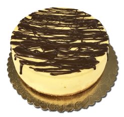Plain Cheesecake with Chocolate Drizzle