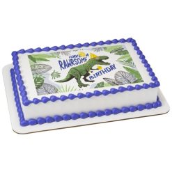 Kids and Character Cakes - Rawrsome Birthday Dino PhotoCake Edible Image #26445